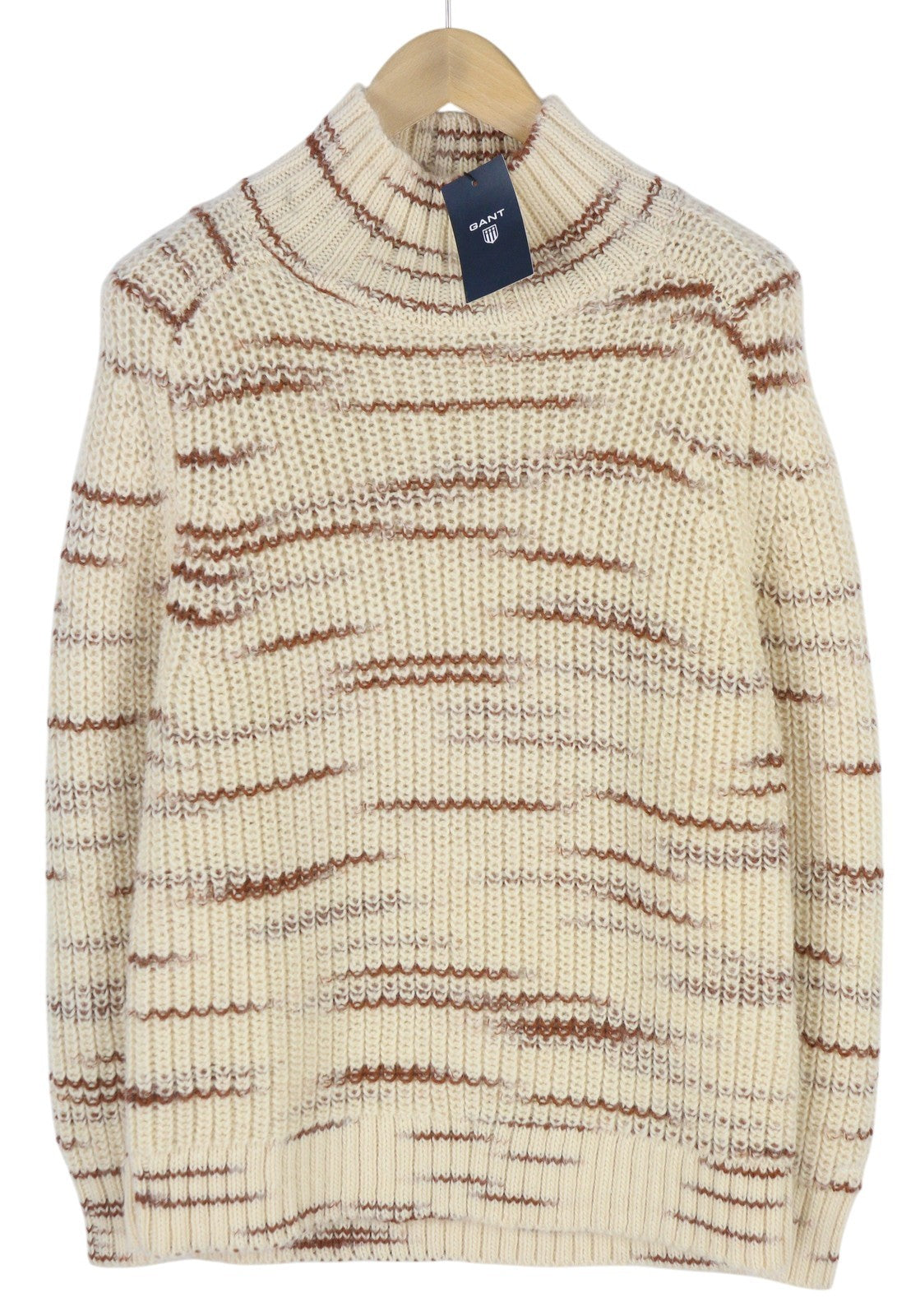 GANT Multi Color Turtle Women Jumper L Beige Patterned Knit