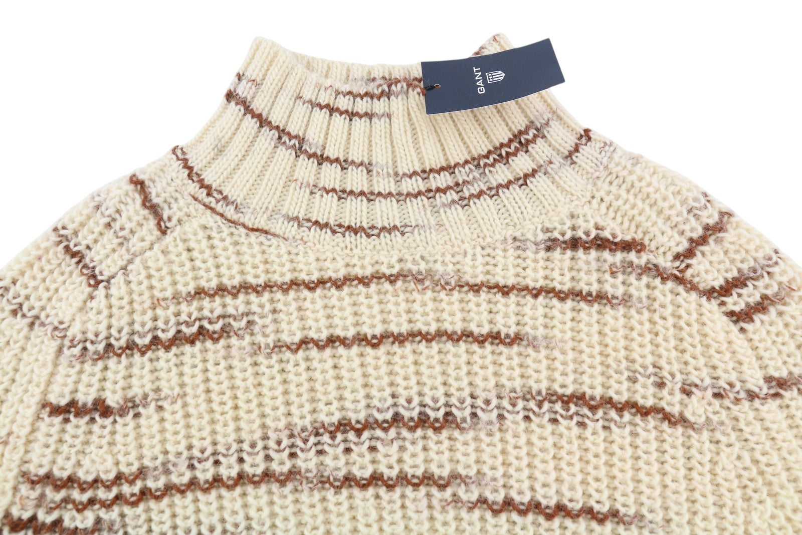 GANT Multi Color Turtle Women Jumper L Beige Patterned Knit