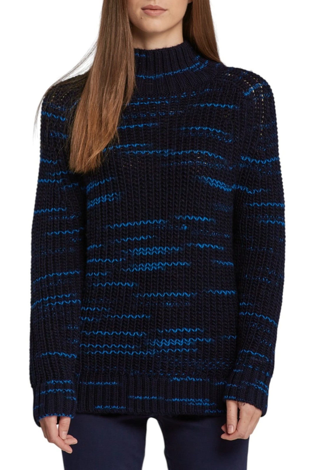 GANT Multi Color Turtle Women Jumper S Blue Pattern Wool Knit