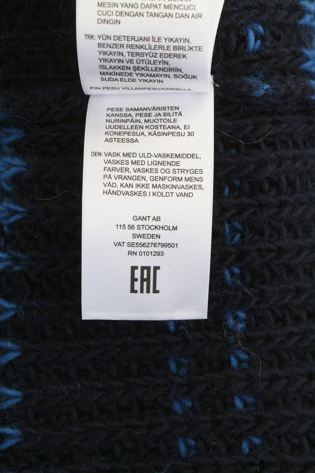 GANT Multi Color Turtle Women Jumper S Dark Blue Knit Wool