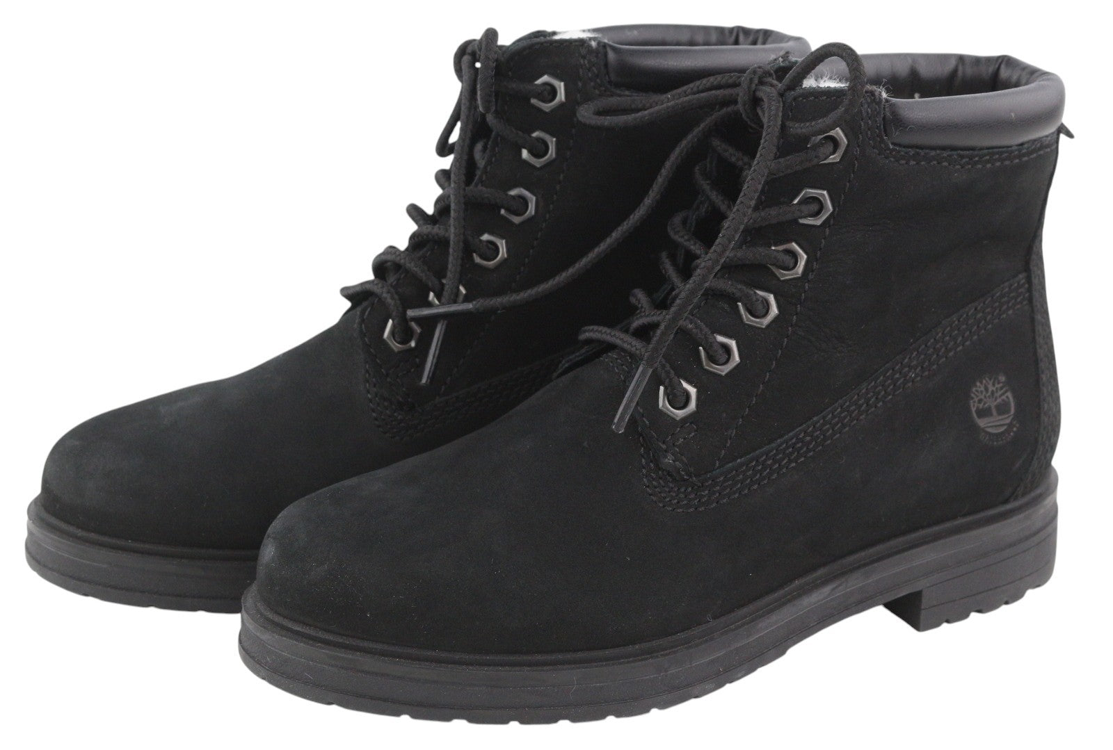 TIMBERLAND Women Boots EU37.5 Black Leather Waterproof Shearling Winter