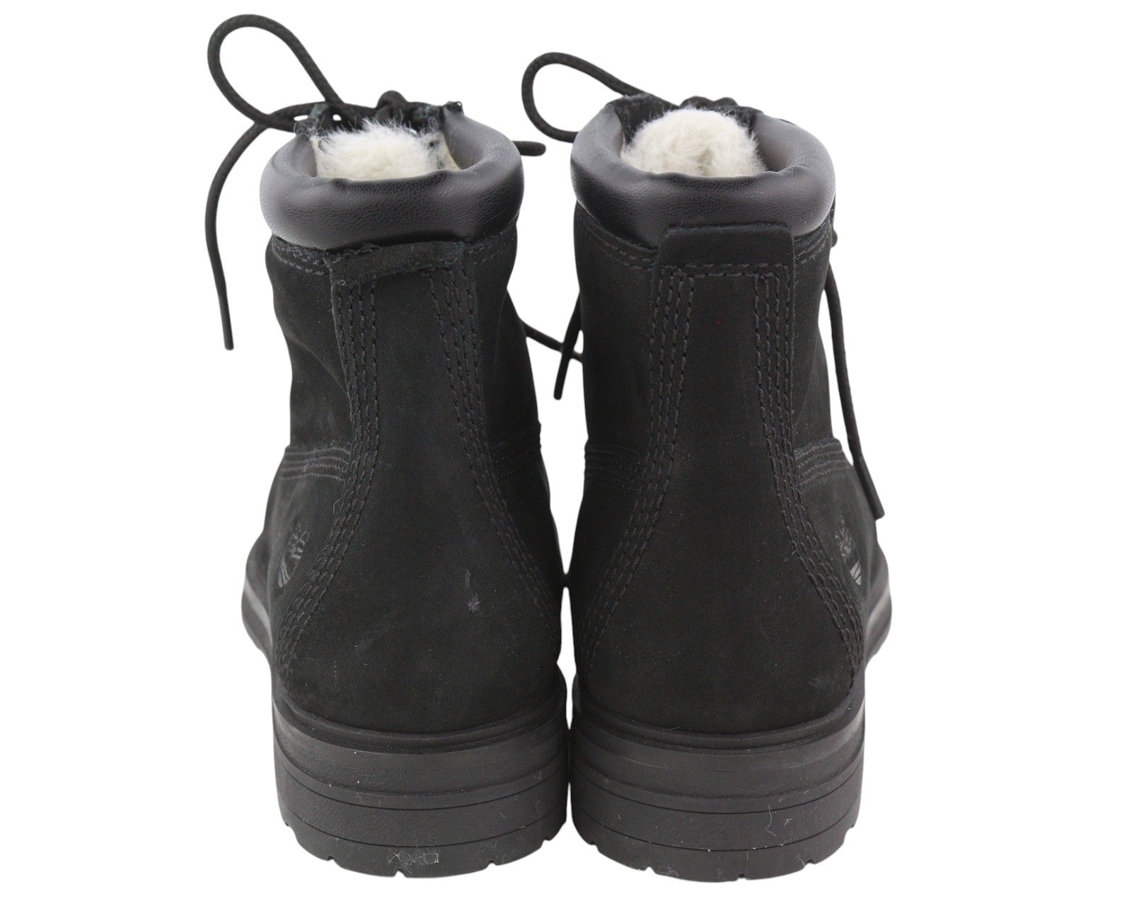 TIMBERLAND Women Boots EU37.5 Black Leather Waterproof Shearling Winter