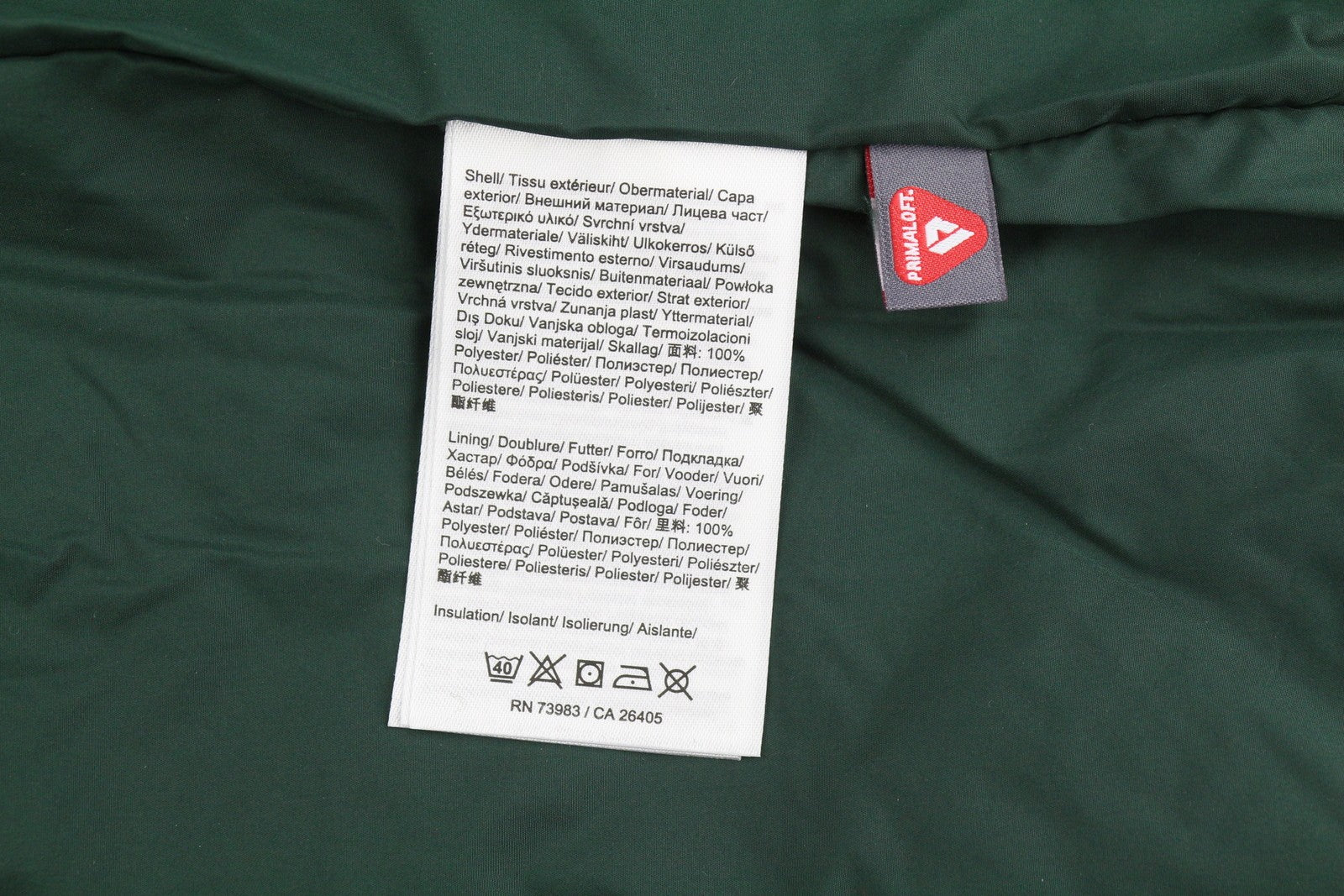 HELLY HANSEN Active Ins Fall Men Jacket M Green Padded Hooded Primaloft Full Zip