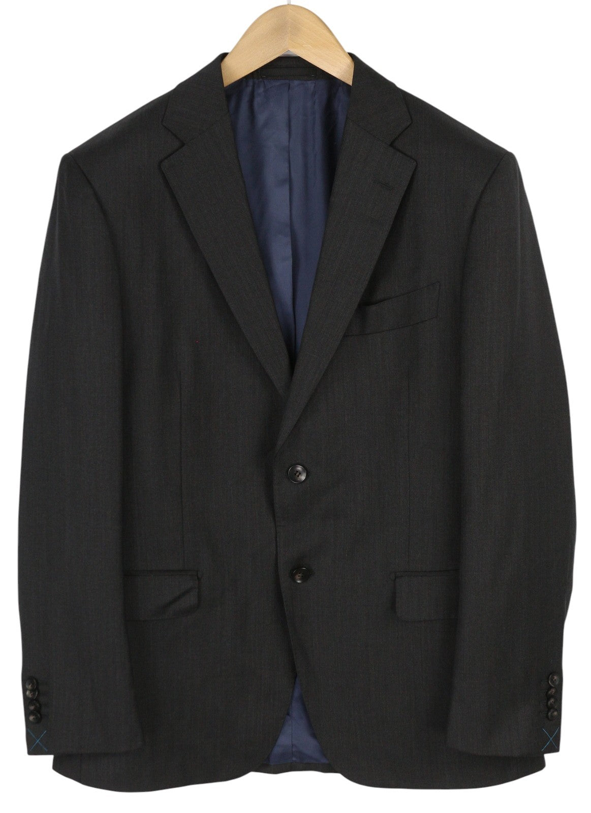 SUITSUPPLY Napoli Single Breasted Men Suit UK42R Dark Grey Wool 2 Pieces