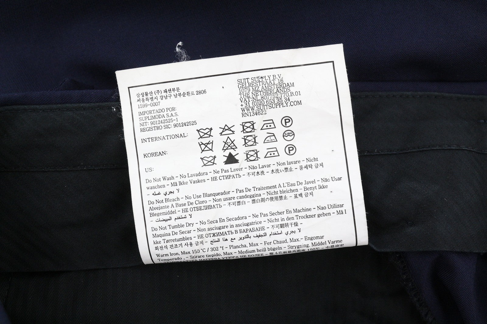 SUITSUPPLY La Spalla Men Suit UK36S / W27 Blue Wool 2 Piece