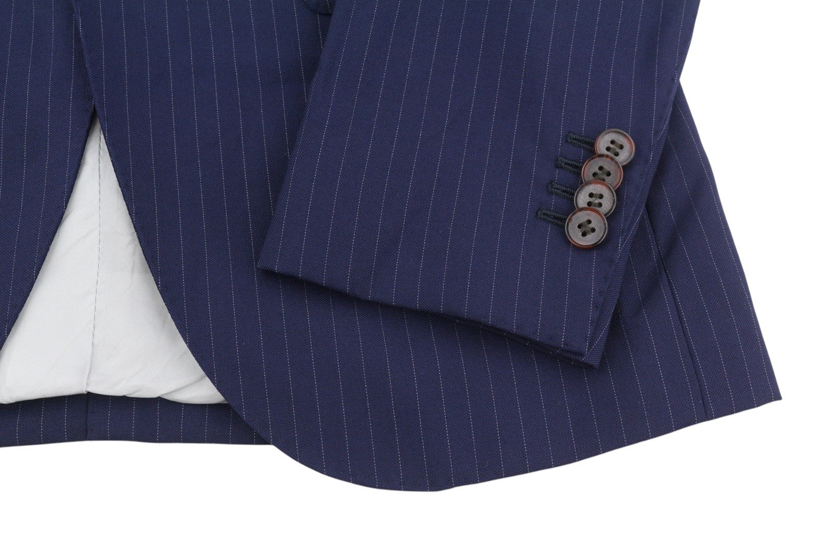 SUITSUPPLY Lazio Single Breasted Men Blazer UK32R Blue Wool Pinstriped