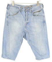 LEVI'S Engineered Men Shorts M Blue Denim Faded Whiskers