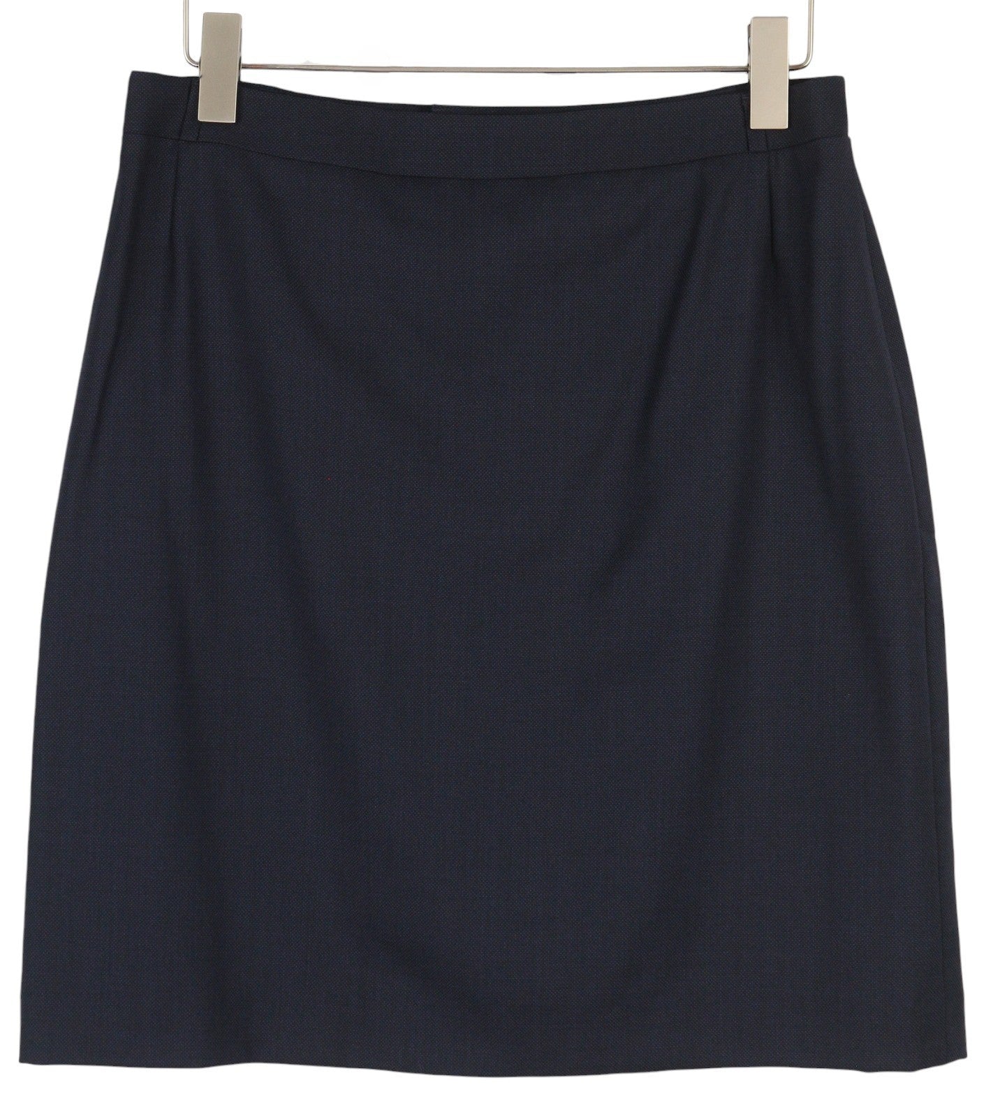 SUITSUPPLY Women Skirt W32 Dark Blue Wool Pattern Lined Pencil