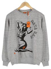GOOD GENES Men Sweatshirt M Grey Melange Crew Logo Pull On