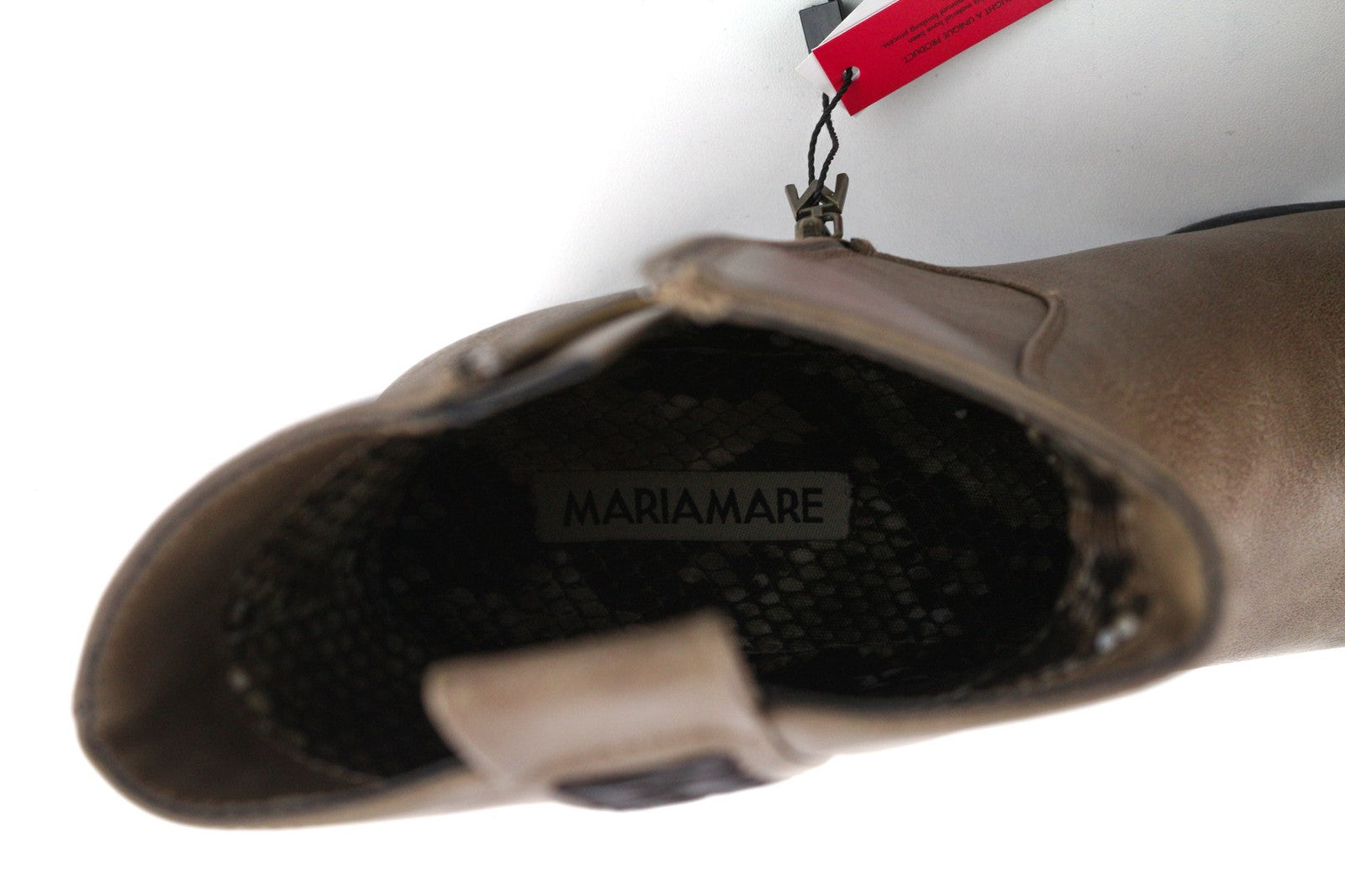 MARIA MARE moteriški rudi odiniai aulinukai su užtrauktuku, laisvalaikio stiliaus, 37 dydis 