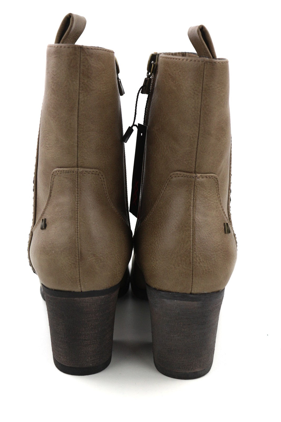 MARIA MARE moteriški rudi odiniai aulinukai su užtrauktuku, laisvalaikio stiliaus, 37 dydis 