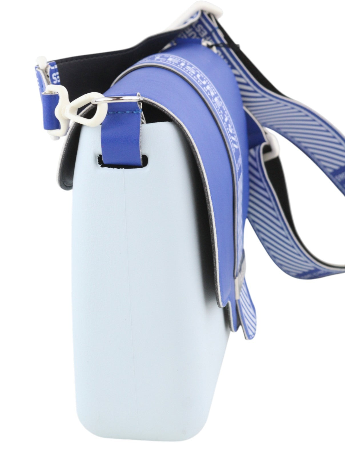 O BAG Glam Women Bag OS Blue Pattern Adjustable Strap Clasp Crossbody