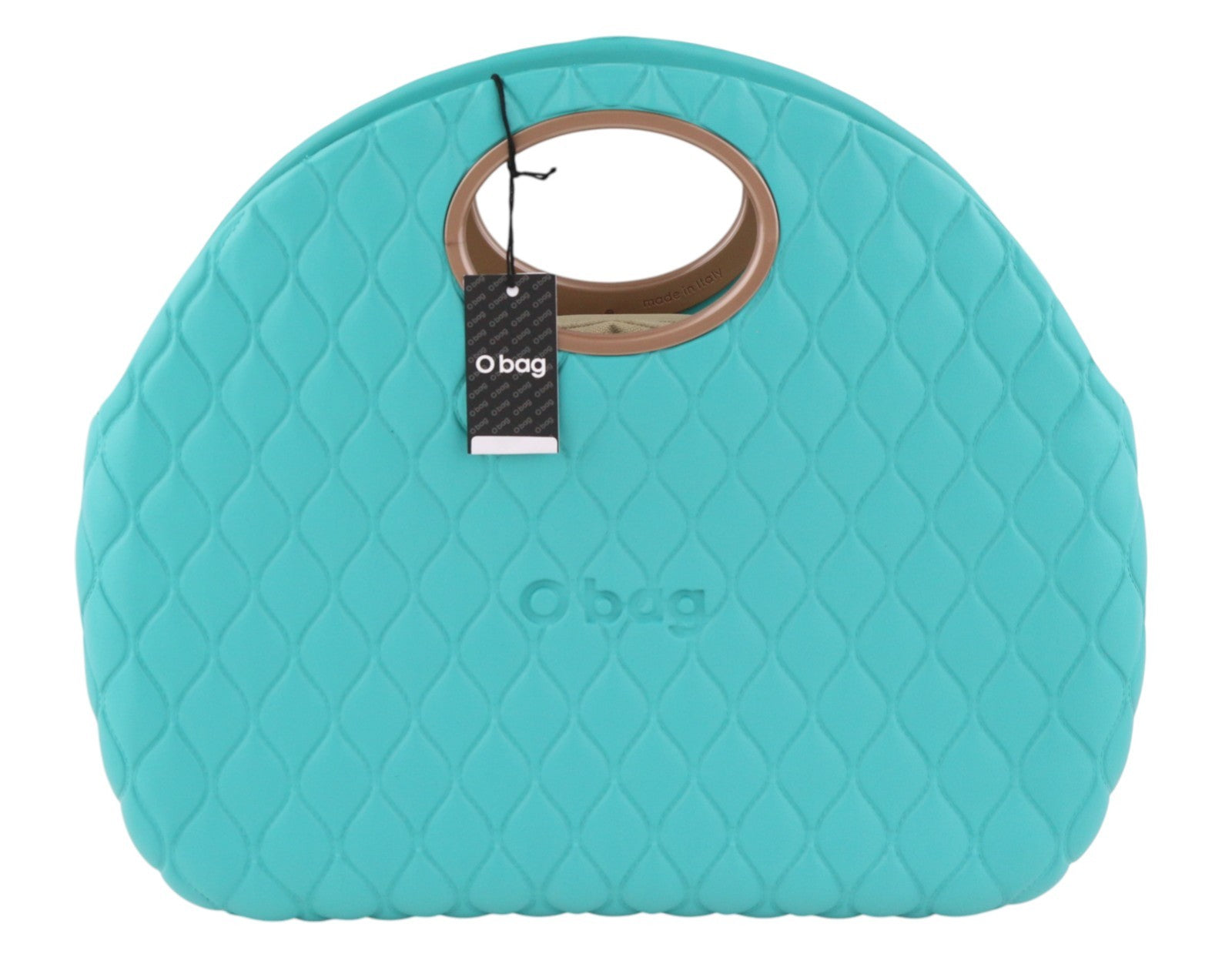 O BAG Moon Women Bag OS Blue Mint Quilted Handle Inner Bag