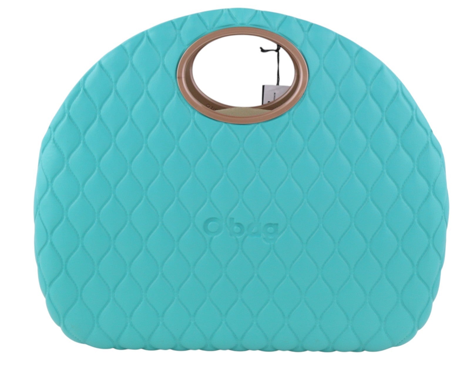 O BAG Moon Women Bag OS Blue Mint Quilted Handle Inner Bag