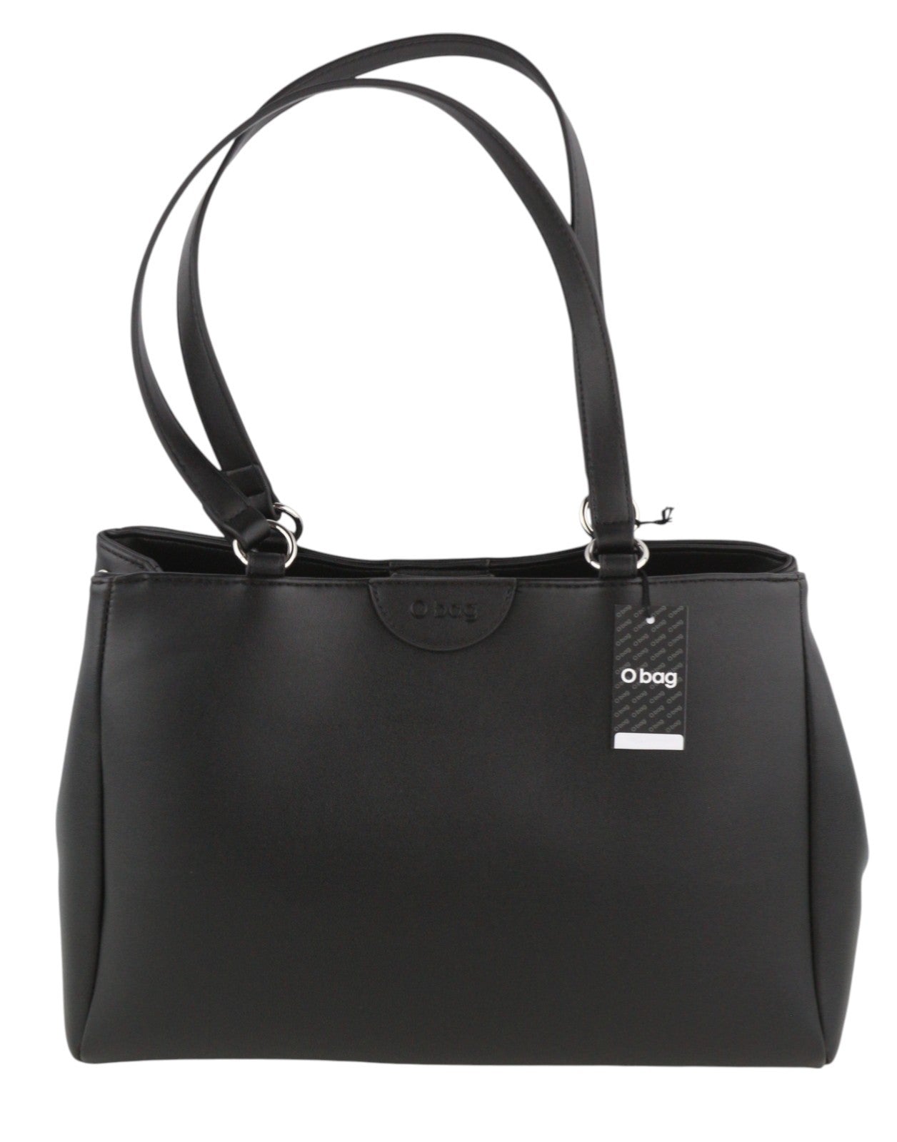 O BAG Vienna Women Bag OS Black Double Handles Clasp Lined Square