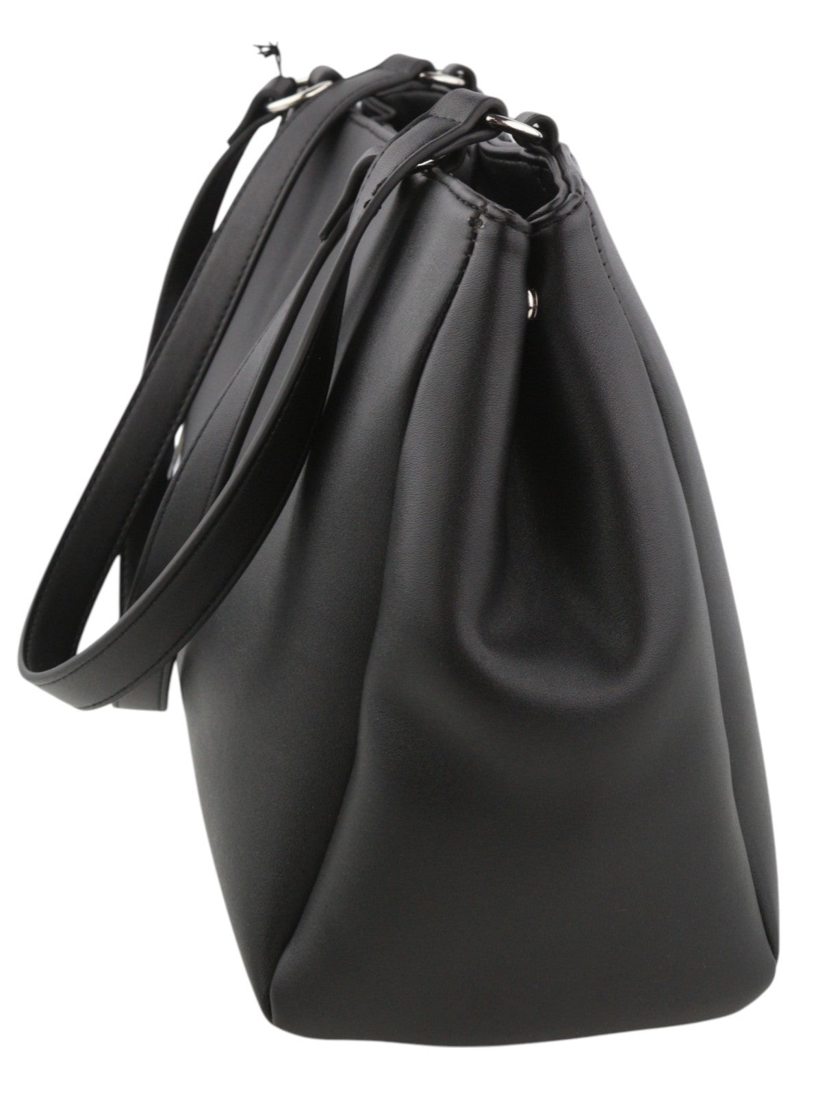 O BAG Vienna Women Bag OS Black Double Handles Clasp Lined Square