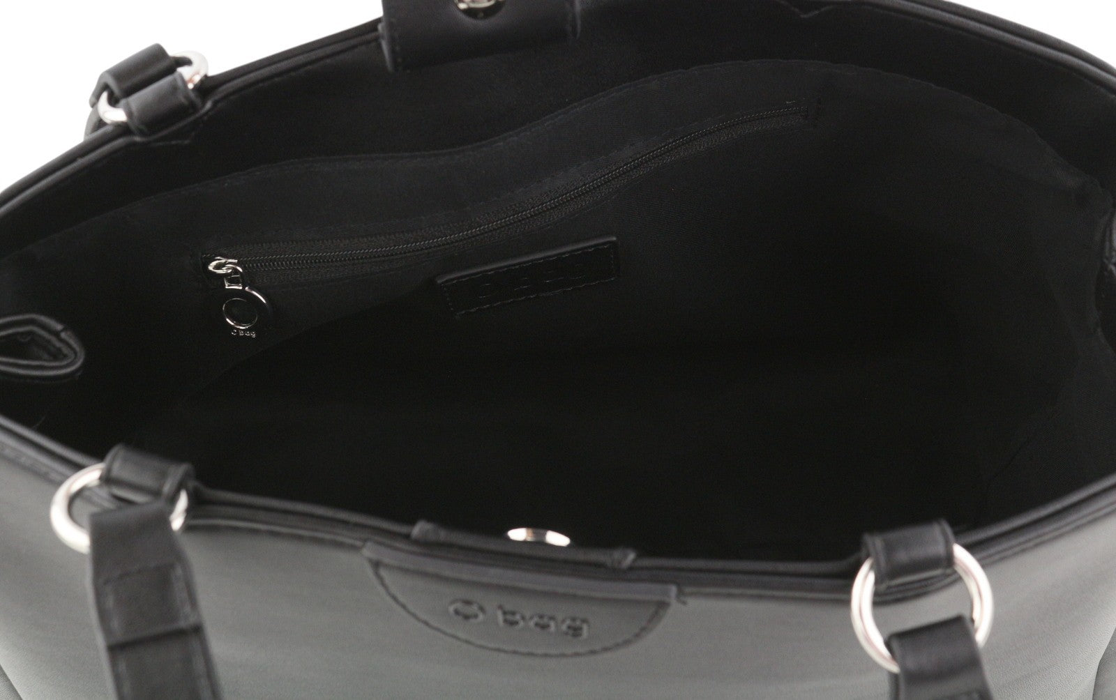 O BAG Vienna Women Bag OS Black Double Handles Clasp Lined Square