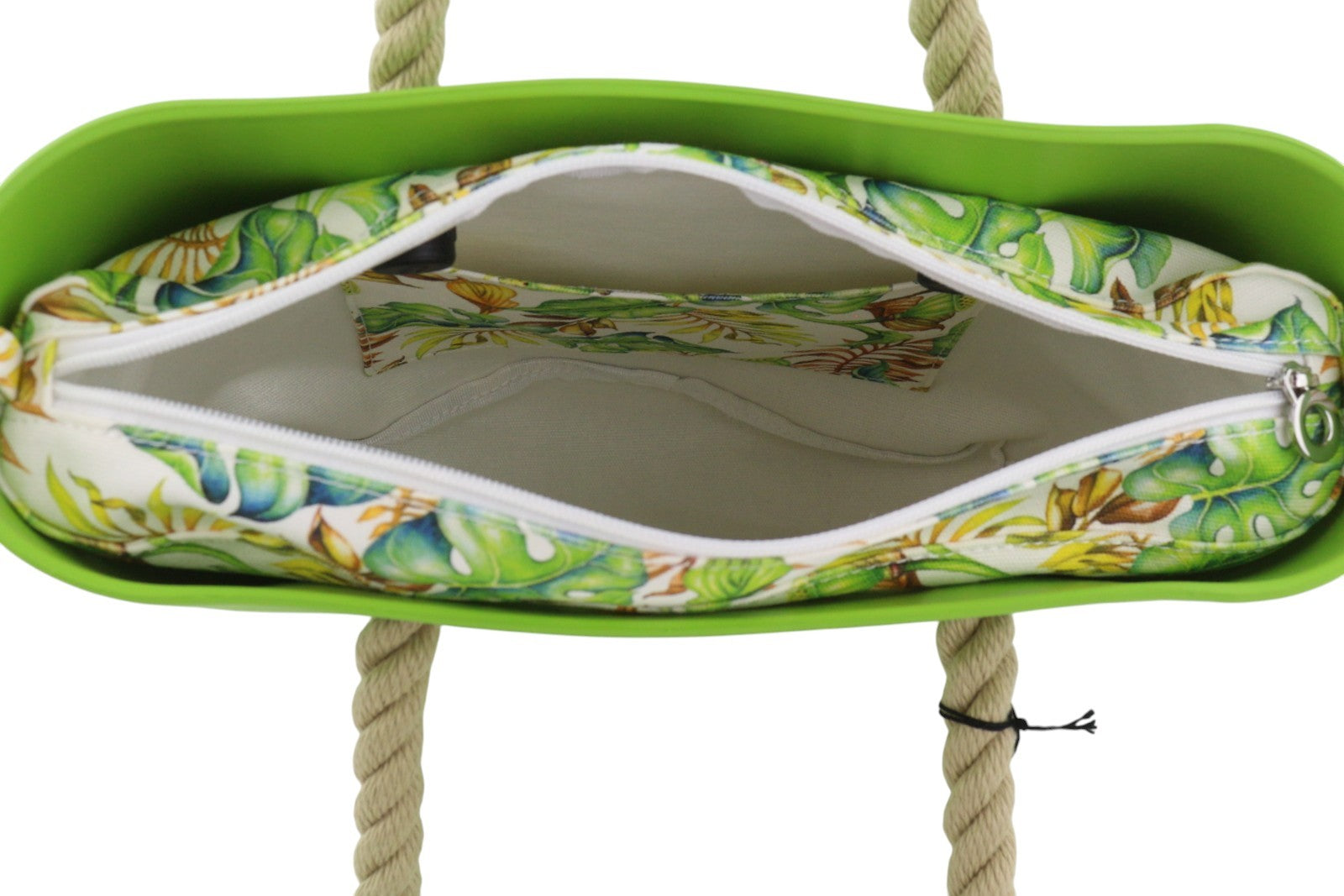 O BAG Mini Women Bag OS Bright Green Double Handles Zipper Square