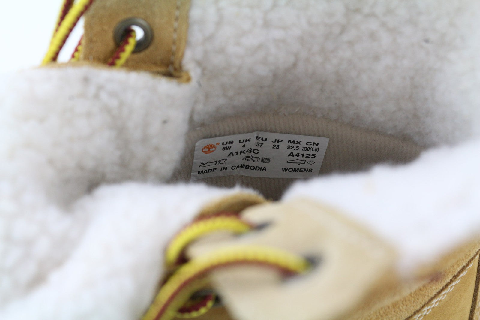 TIMBERLAND A1KGC-A4125 moteriški rudi natūralios odos aukštakulniai su raišteliais, 37/37.5 EU 