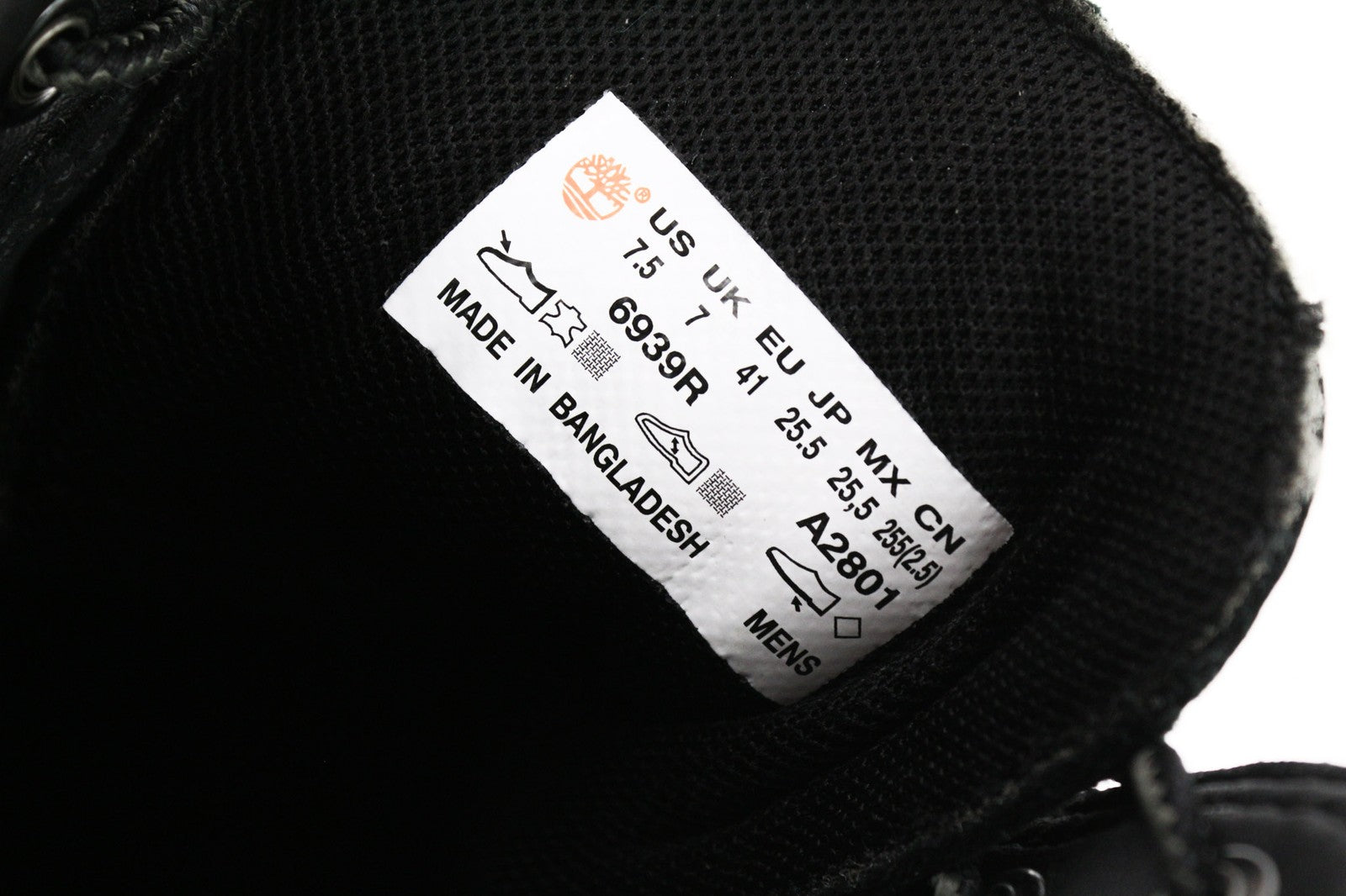 TIMBERLAND 6939R vyriški juodi odiniai aukštaauliai su raišteliais ir apvalia nosele, dydis EU41 UK7 