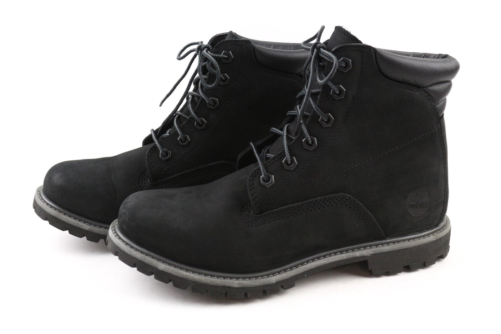 TIMBERLAND A17VM moteriški juodi vandeniui atsparūs odiniai batai su raišteliais, dydis EU41, UK7.5. 