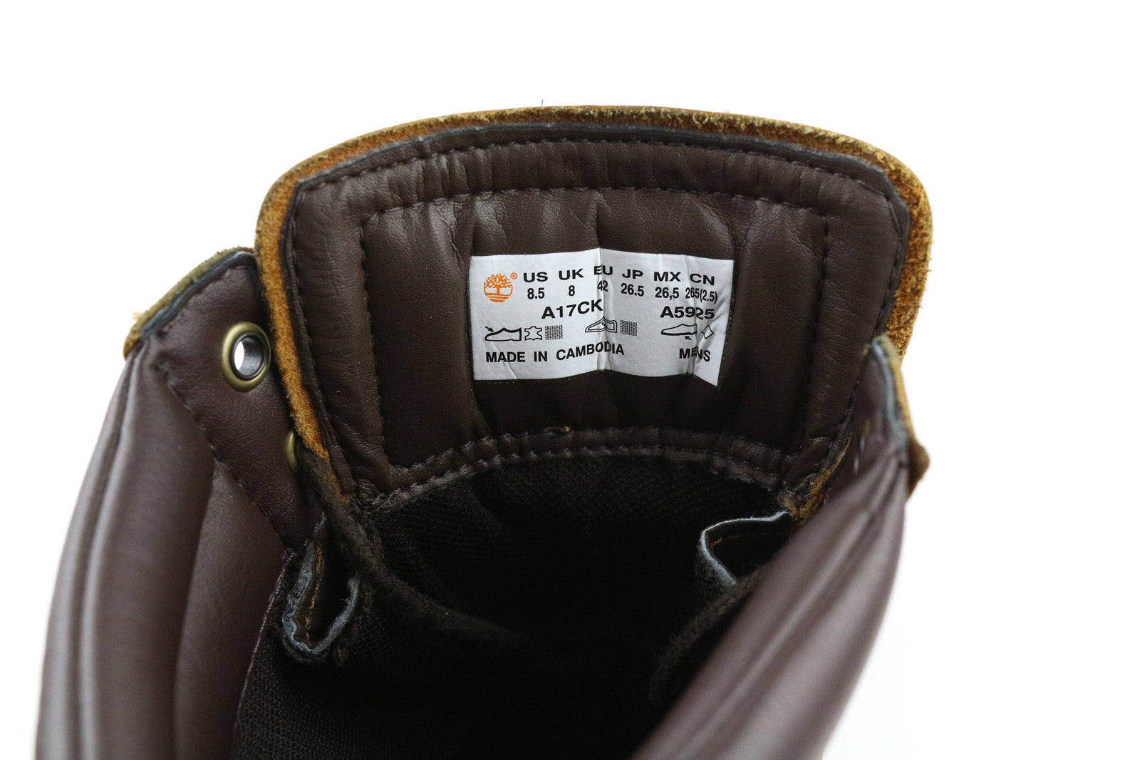 TIMBERLAND A17CK vyriški rudi odiniai, su raišteliais užsegami „Ortholite“ vandeniui atsparūs batai. 