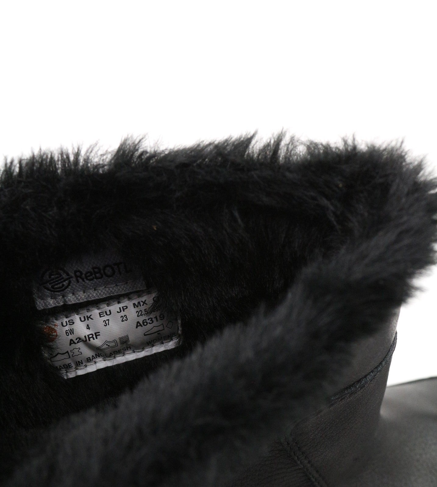 TIMBERLAND A2JRF moteriški juodi užsegami, vandeniui atsparūs odiniai aukštakulniai batai, EU37 UK4, dydis 