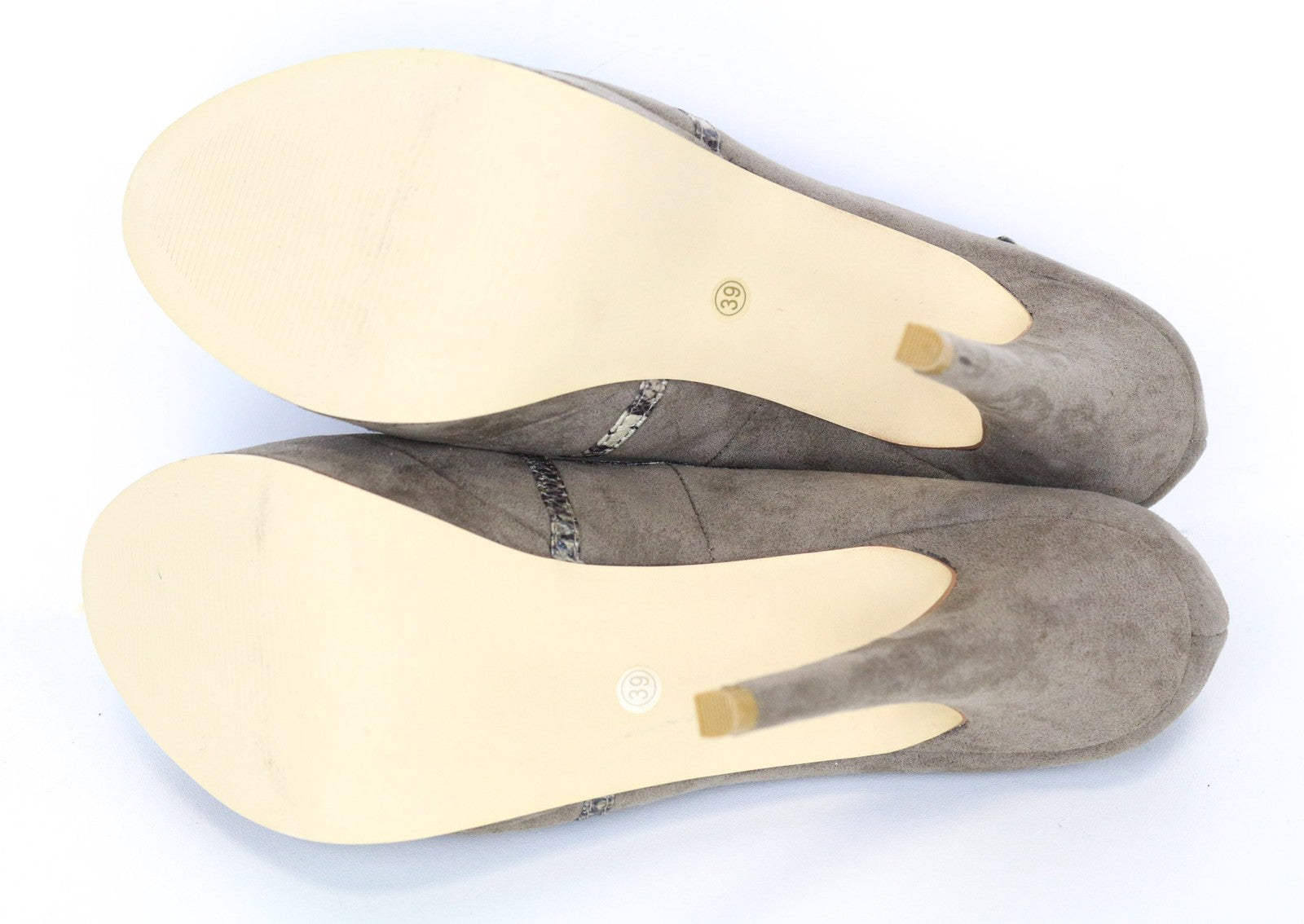 ALBERTO MORETTI moteriški smėlio spalvos zomšiniai aukštakulniai, EU39, gyvatės rašto odiniai aukštakulniai 