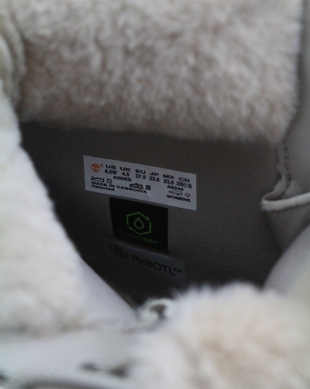 TIMBERLAND A2EES-A5246 moteriški šviesiai pilki natūralios odos aukštakulniai batai, 37.5/38 EU, 38 