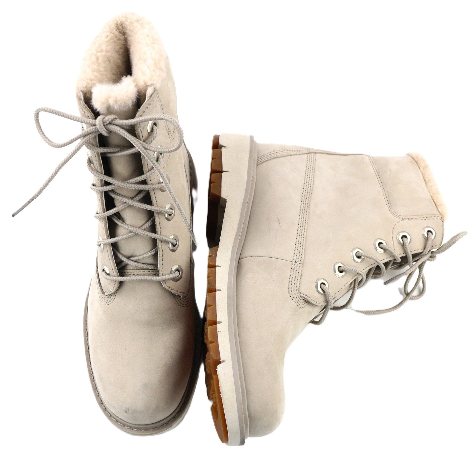 TIMBERLAND A2EES-A5246 moteriški šviesiai pilki natūralios odos aukštakulniai batai, 37.5/38 EU, 38 