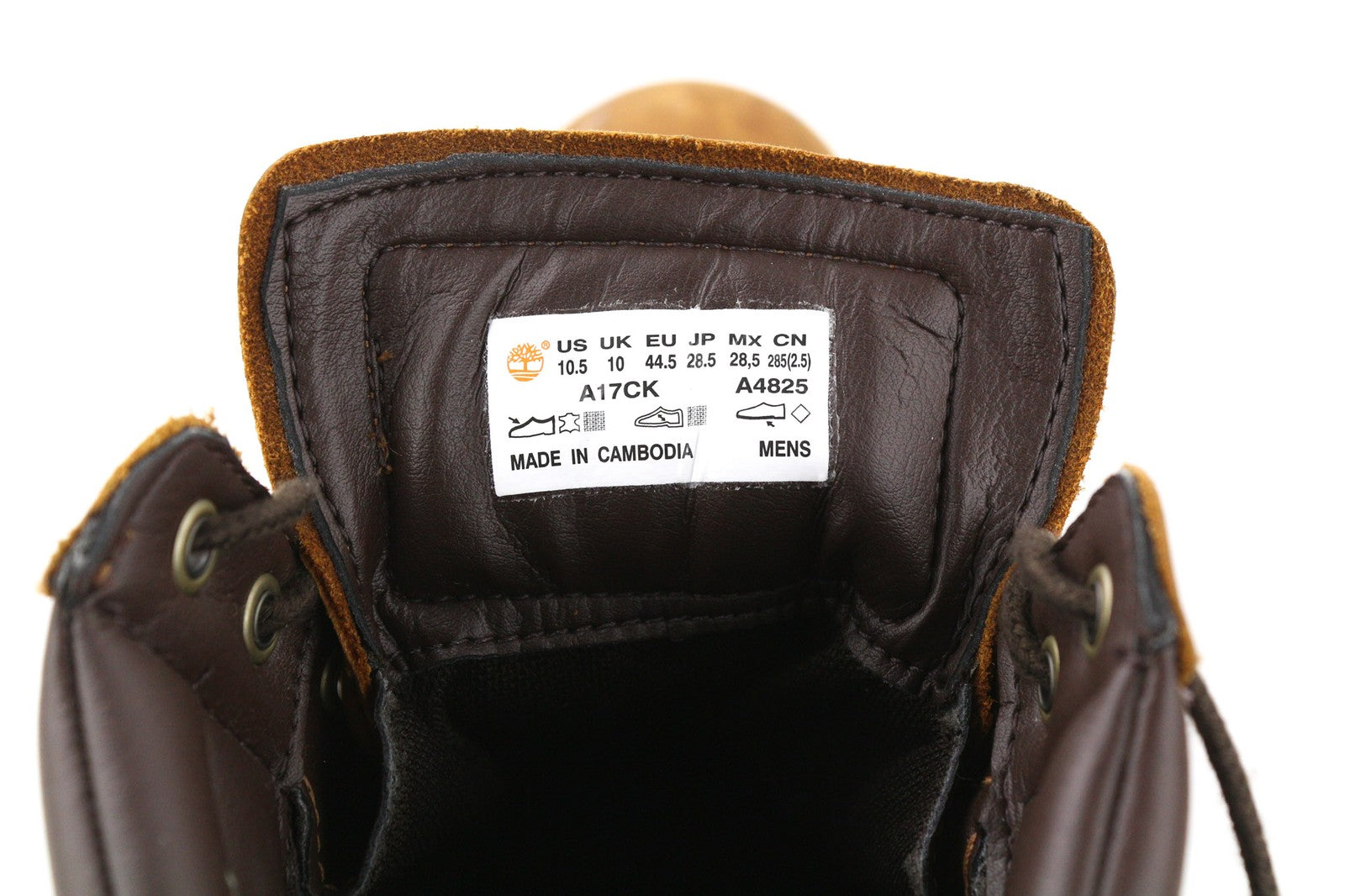 TIMBERLAND A17CK-A4825 vyriški rudi odiniai aukštakulniai batai, 44/44.5 dydis, sendinto stiliaus 