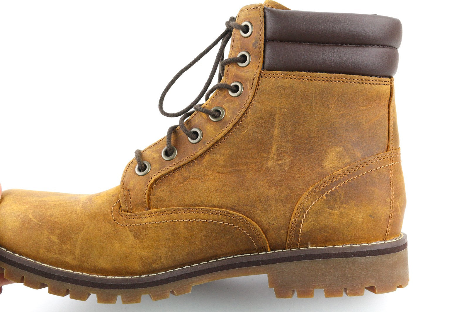 TIMBERLAND A17CK-A4825 vyriški rudi odiniai aukštakulniai batai, 44/44.5 dydis, sendinto stiliaus 