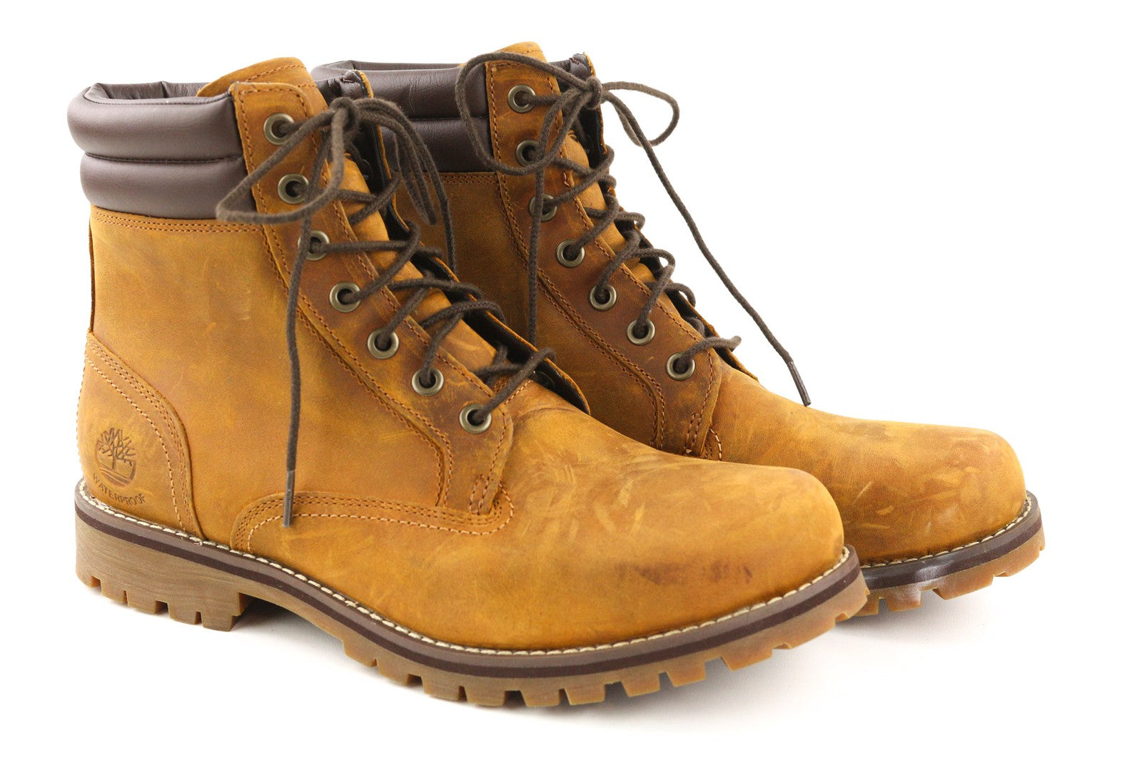 TIMBERLAND A17CK-A4825 vyriški rudi odiniai aukštakulniai batai, 44/44.5 dydis, sendinto stiliaus 