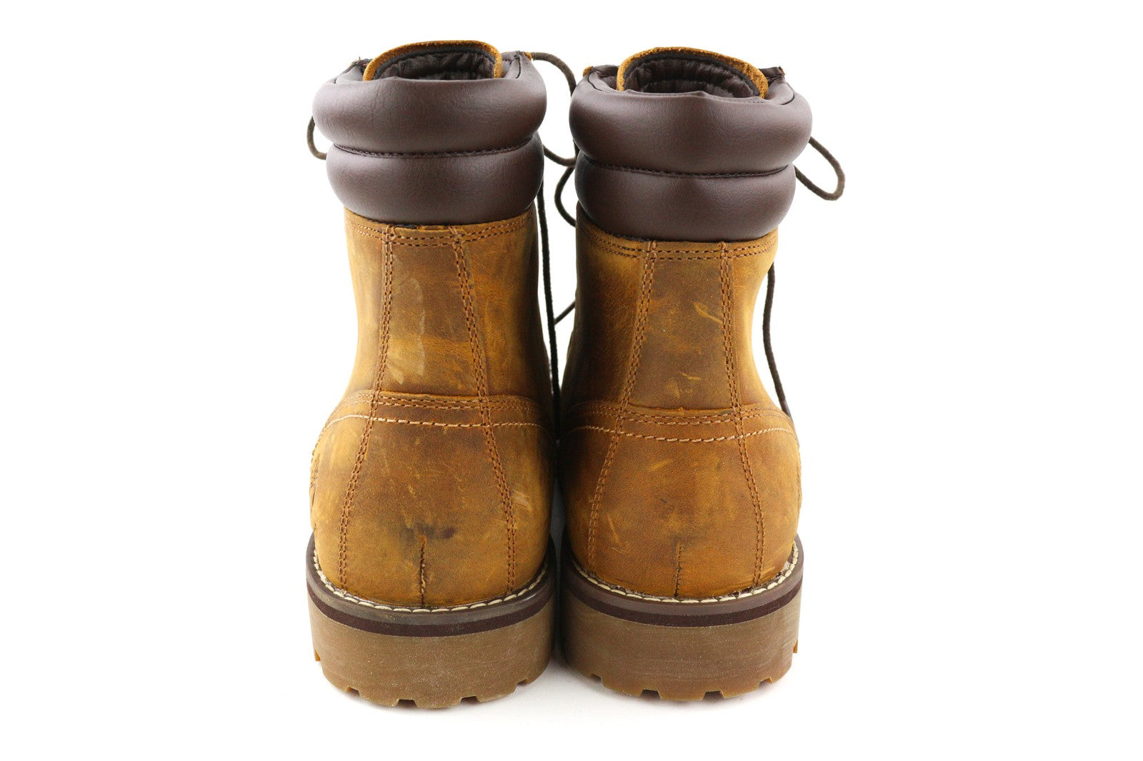 TIMBERLAND A17CK-A4825 vyriški rudi odiniai aukštakulniai batai, 44/44.5 dydis, sendinto stiliaus 