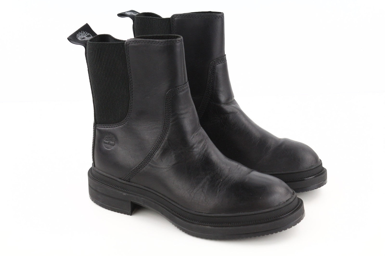 TIMBERLAND A2587 moteriški juodi odiniai aulinukai su užtrauktuku šoninėje dalyje, ReBOTL 