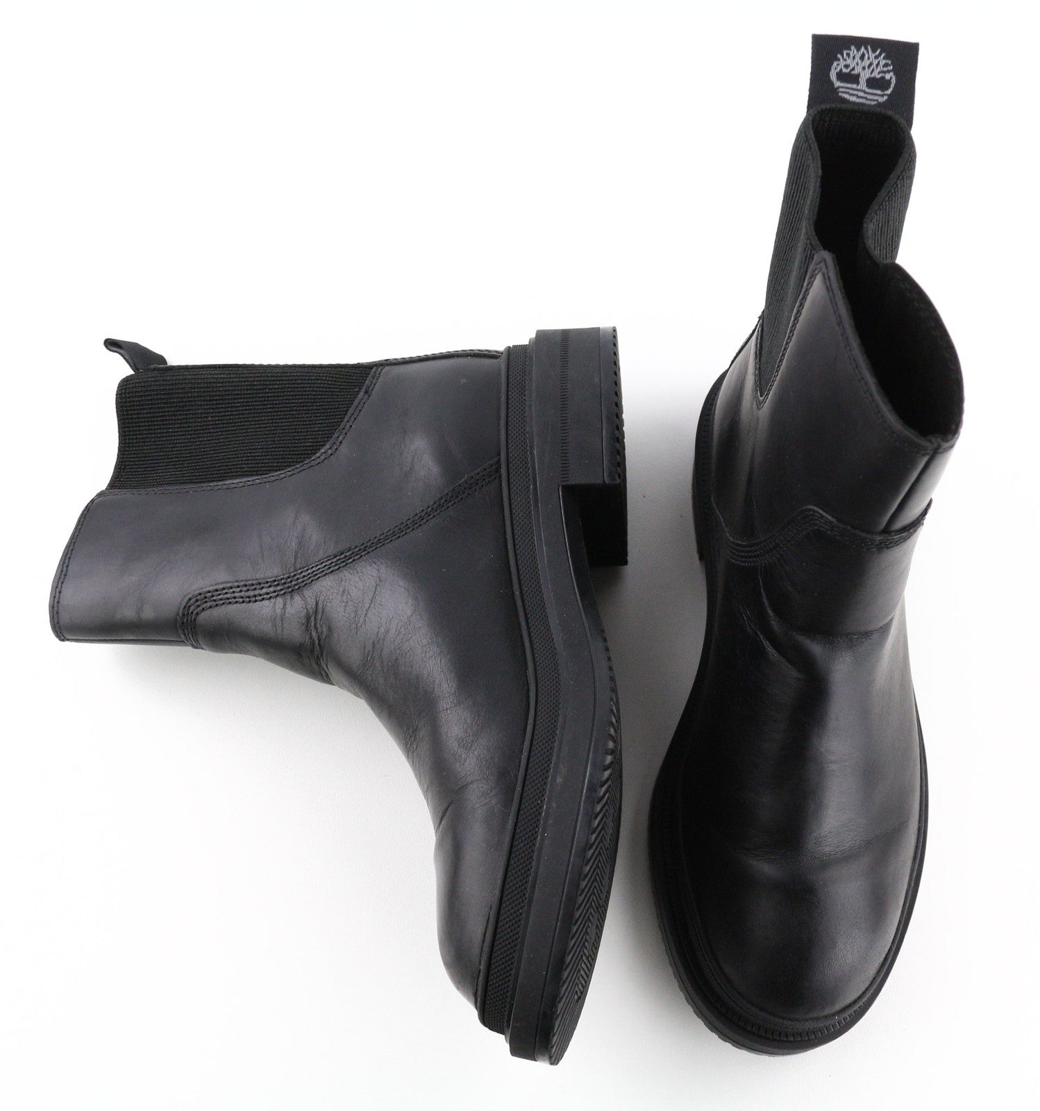 TIMBERLAND A2587 moteriški juodi odiniai aulinukai su užtrauktuku šoninėje dalyje, ReBOTL 