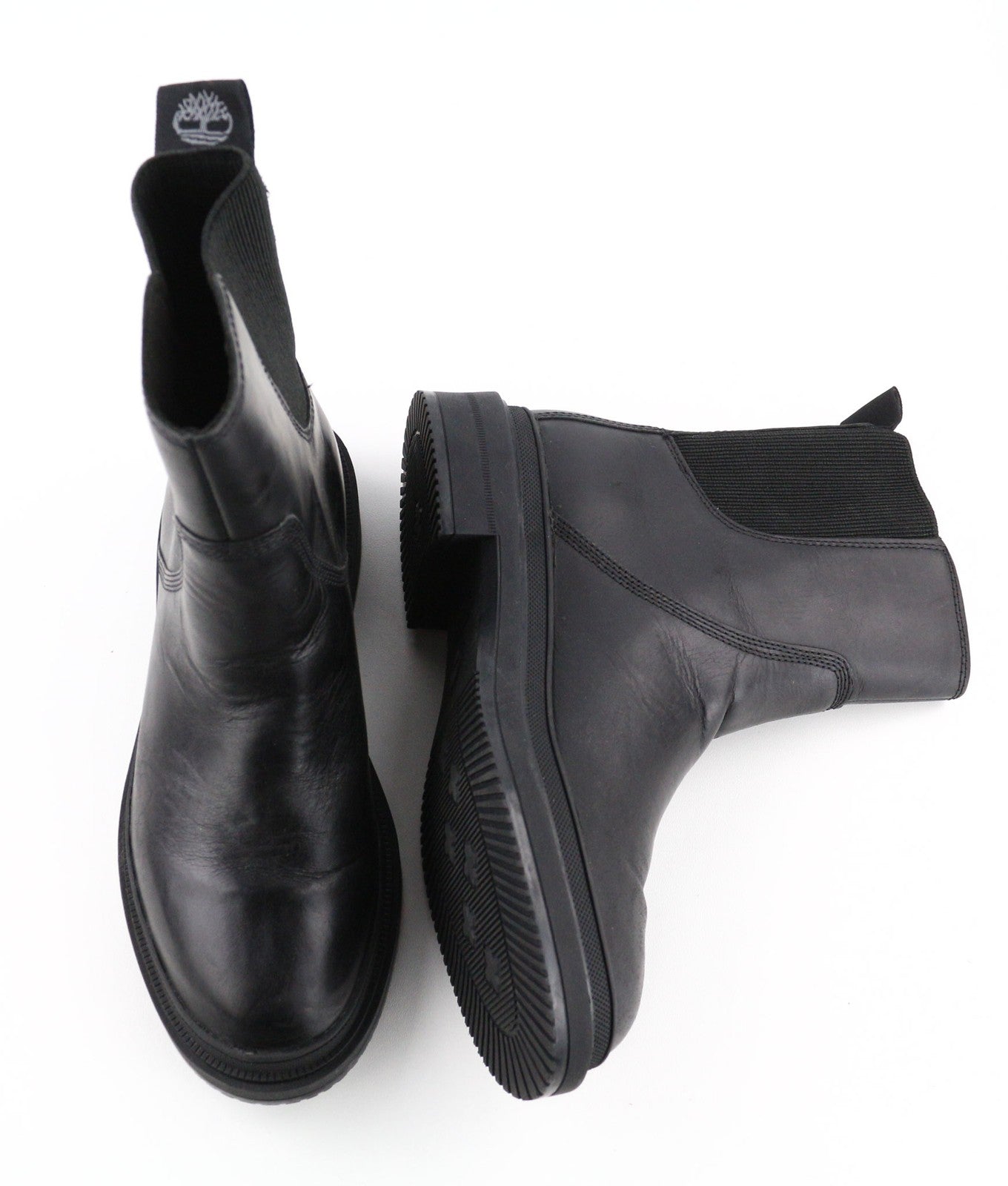 TIMBERLAND A2587 moteriški juodi odiniai aulinukai su užtrauktuku šoninėje dalyje, ReBOTL 