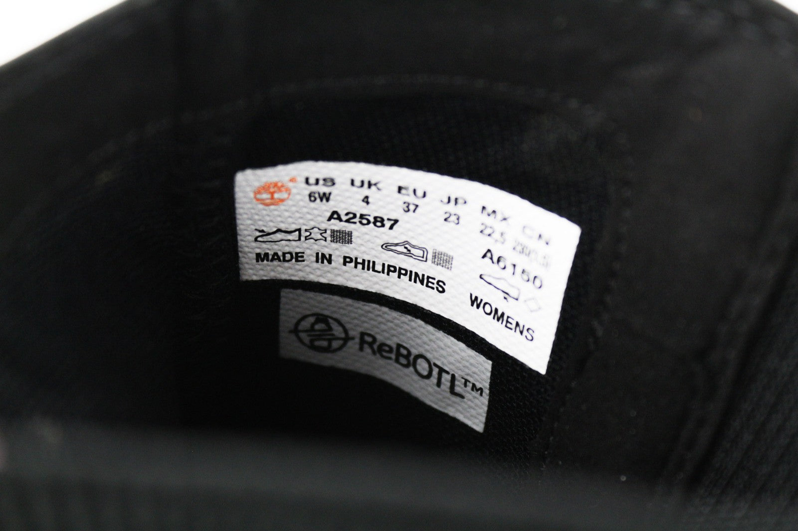 TIMBERLAND A2587 moteriški juodi odiniai aulinukai su užtrauktuku šoninėje dalyje, ReBOTL 