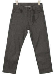 R13 Boyfriend Women Jeans 27 Vintage Grey Straight Fit Cropped Ankle Denim Dark