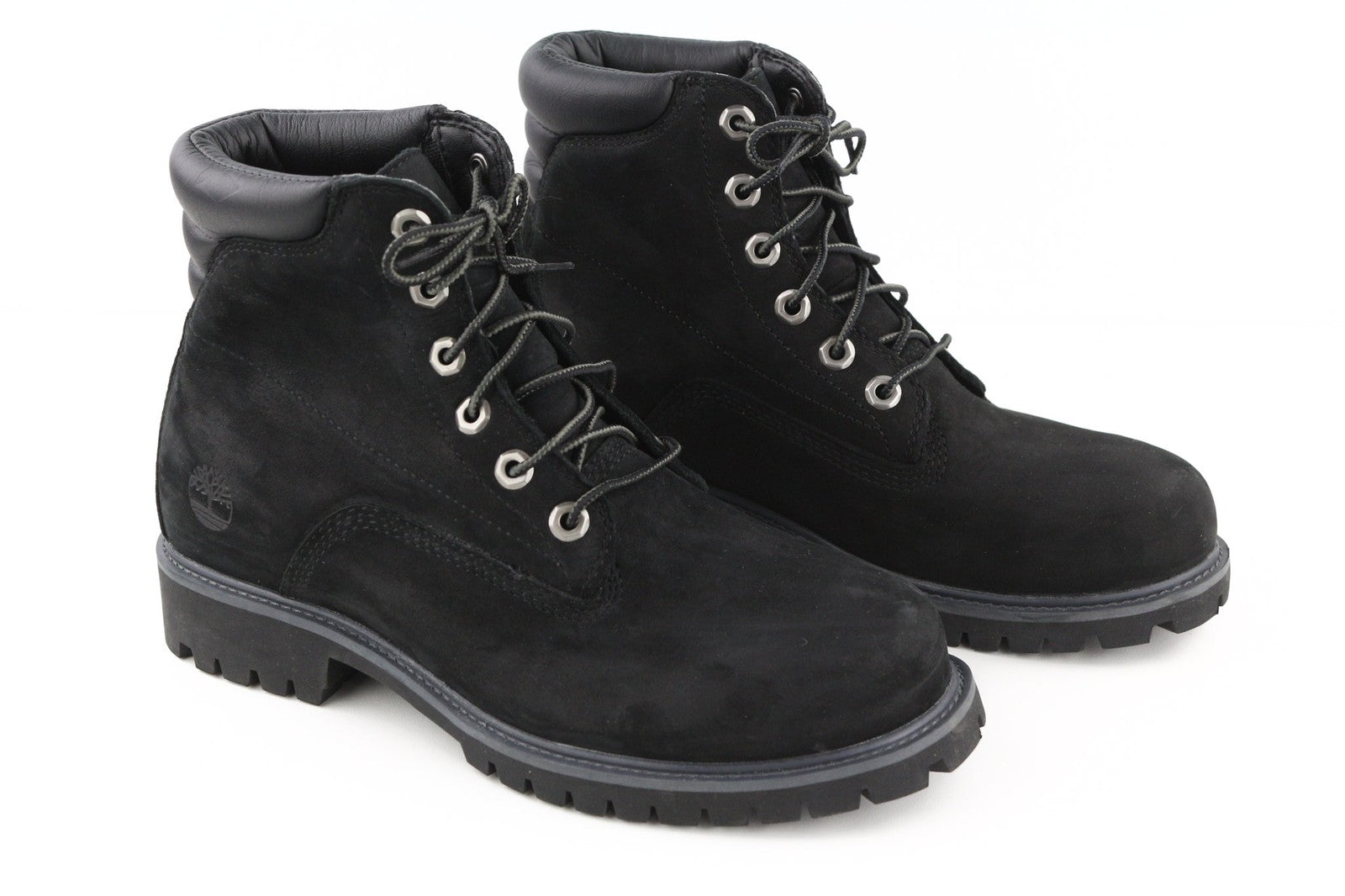 TIMBERLAND 6939R vyriški juodi odiniai aulinukai su raišteliais, aukštakulniai, apvali nosis. 