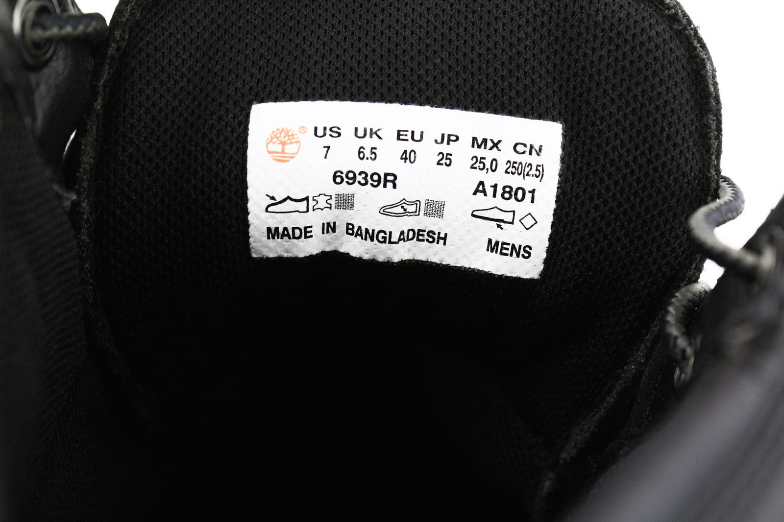 TIMBERLAND 6939R vyriški juodi odiniai aulinukai su raišteliais, aukštakulniai, apvali nosis. 