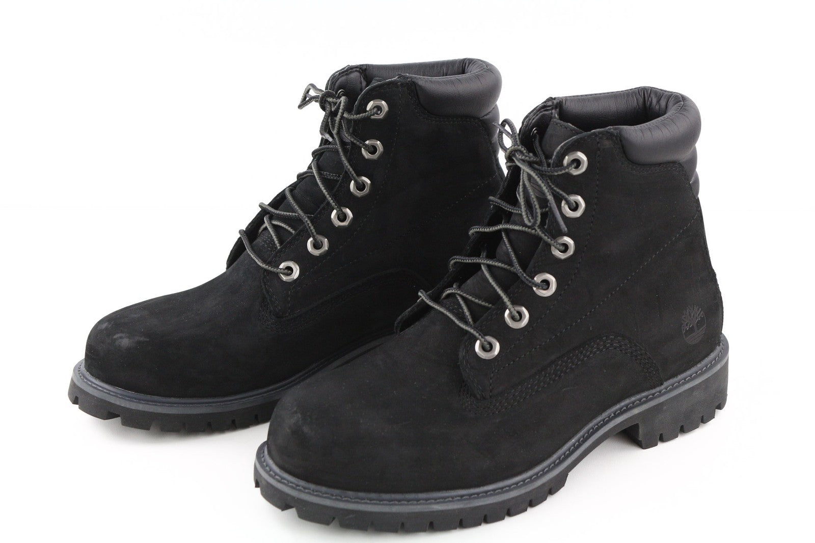 TIMBERLAND 6939R vyriški juodi odiniai aulinukai su raišteliais, aukštakulniai, apvali nosis. 