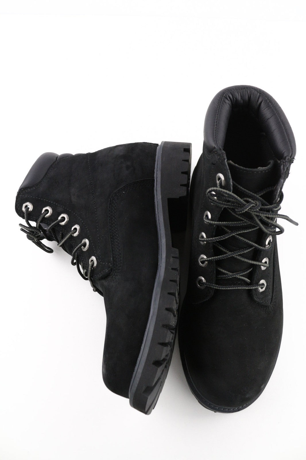 TIMBERLAND 6939R vyriški juodi odiniai aulinukai su raišteliais, aukštakulniai, apvali nosis. 