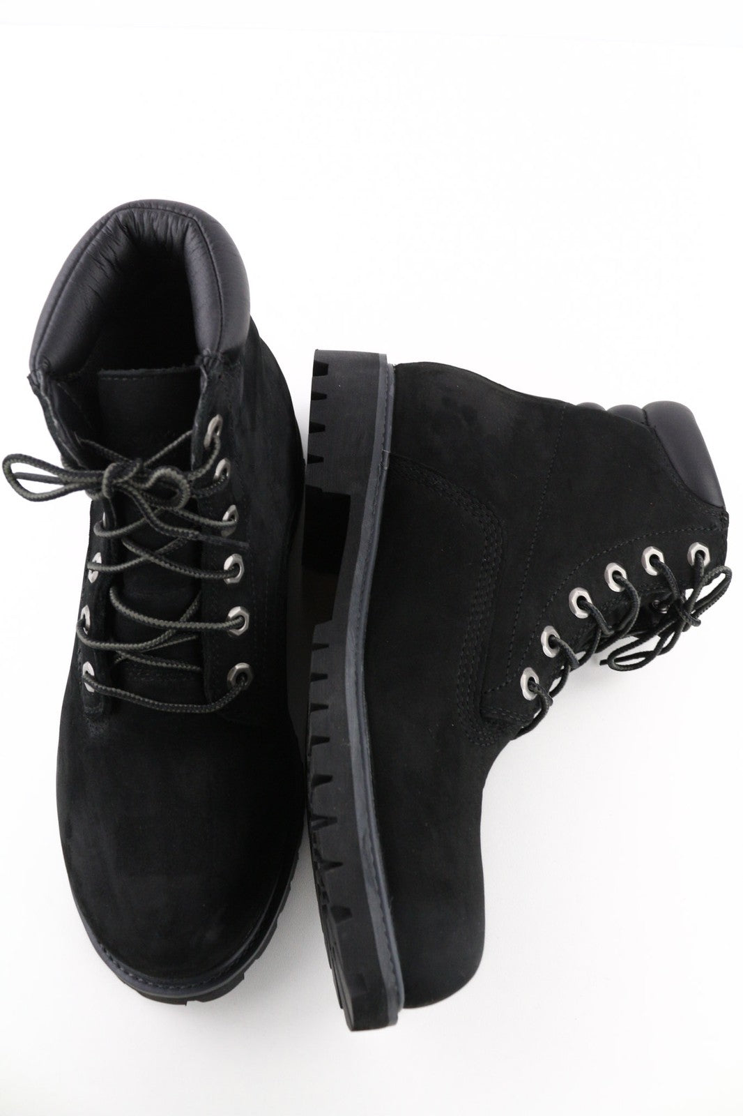 TIMBERLAND 6939R vyriški juodi odiniai aulinukai su raišteliais, aukštakulniai, apvali nosis. 