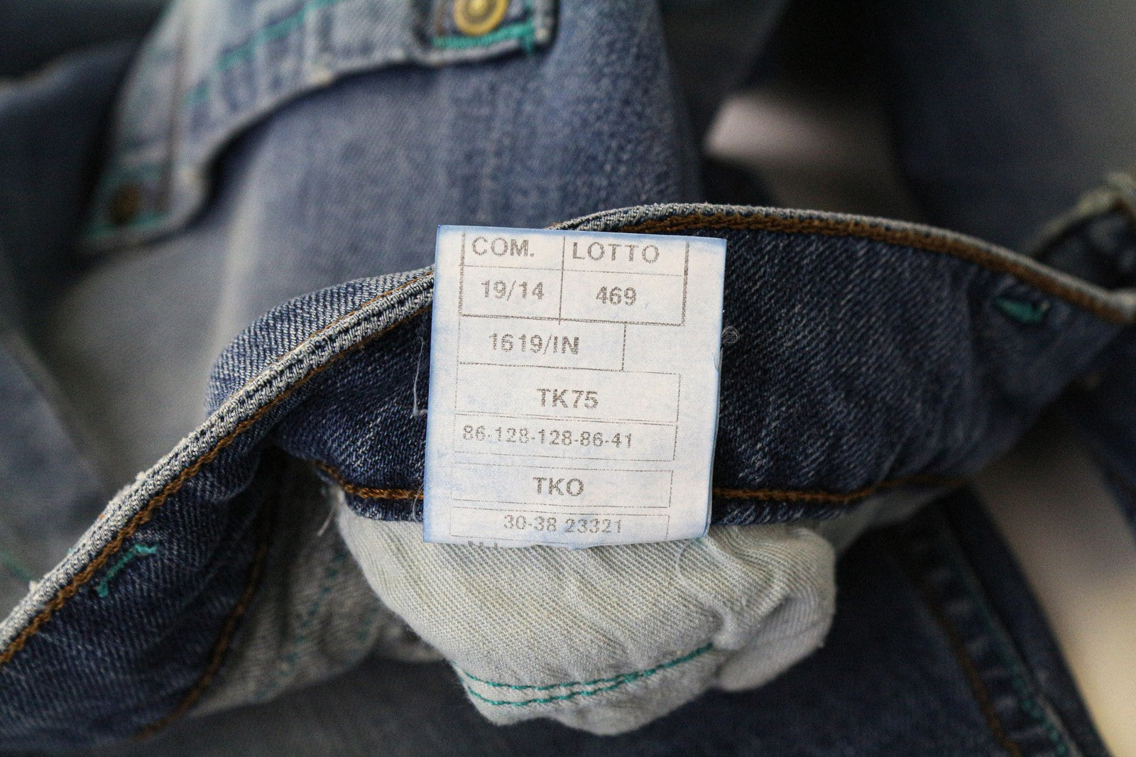 TAKESHY KUROSAWA TK75 vyriški džinsai W34 Slim mėlyni, tamprūs, su sagomis