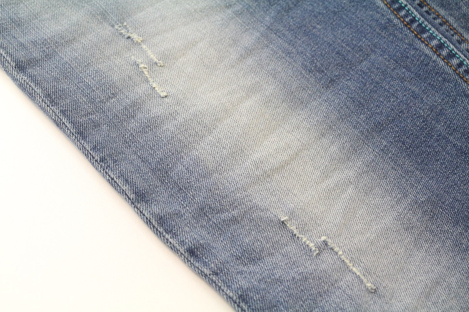 TAKESHY KUROSAWA TK75 vyriški džinsai W34 Slim mėlyni, tamprūs, su sagomis