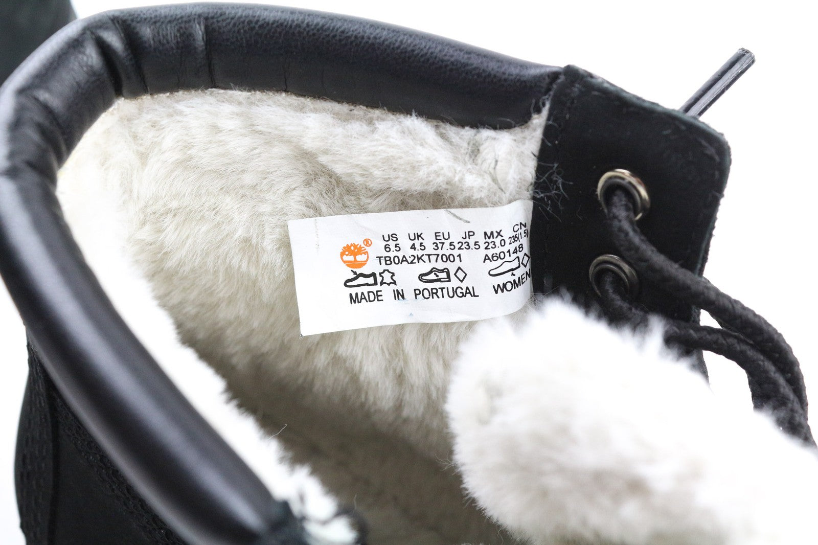 TIMBERLAND A60148 moteriški juodi odiniai vandeniui atsparūs žieminiai batai, dydis EU37.5 UK4.5 