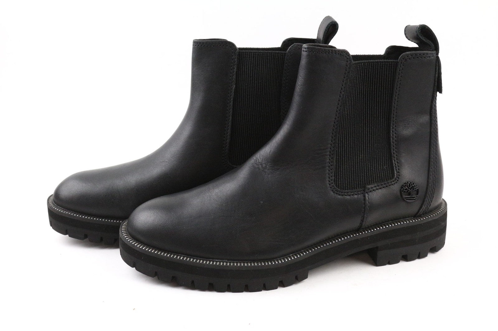 TIMBERLAND A2KRE moteriški juodi odiniai batai su tampriomis šoninėmis detalėmis, dydis EU38, UK5. 