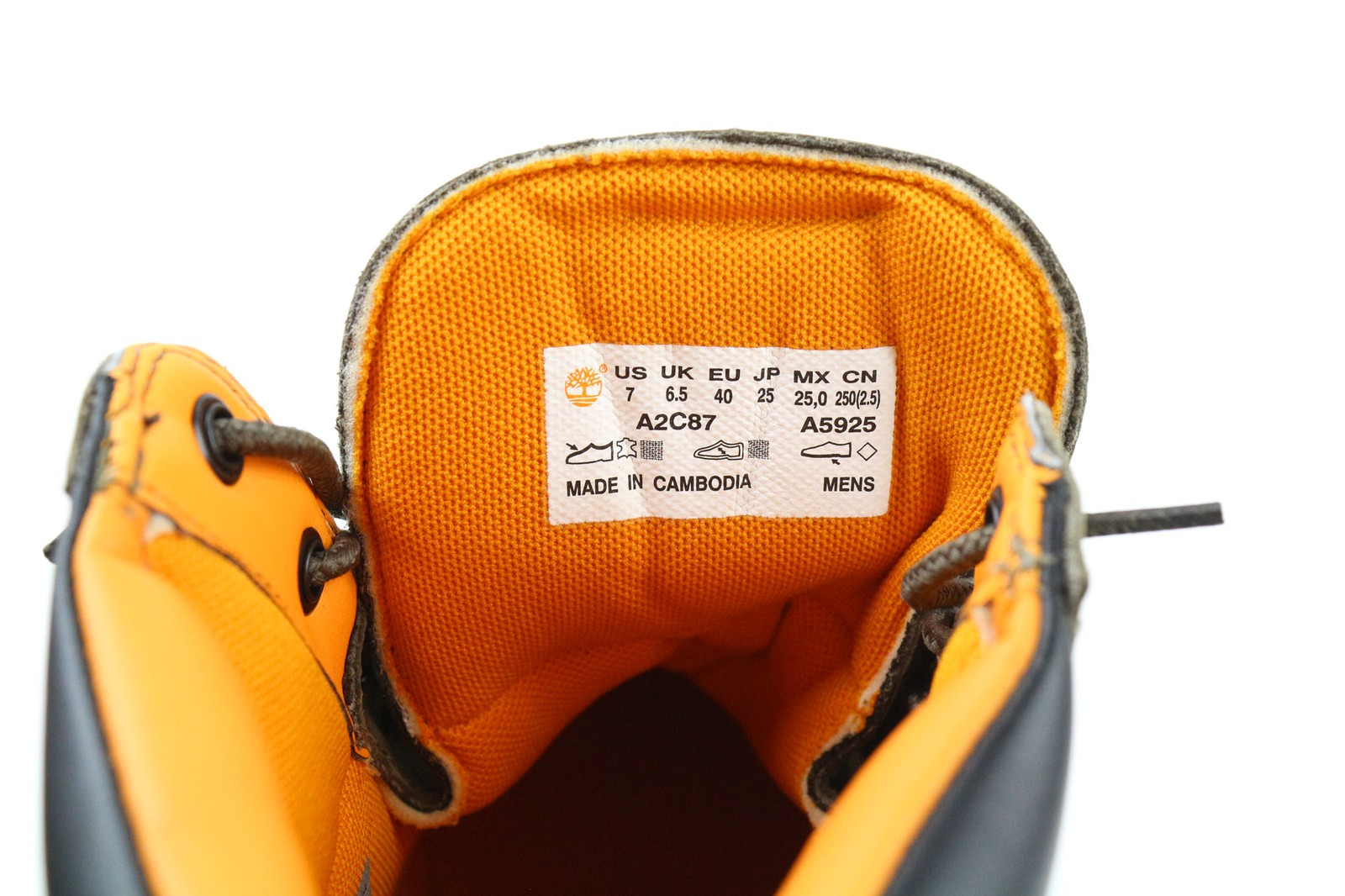 TIMBERLAND A2C87 vyriški EU40 UK6.5 alyvuogių spalvos odiniai nėriniais atsparūs vandeniui ReBOTL batai 