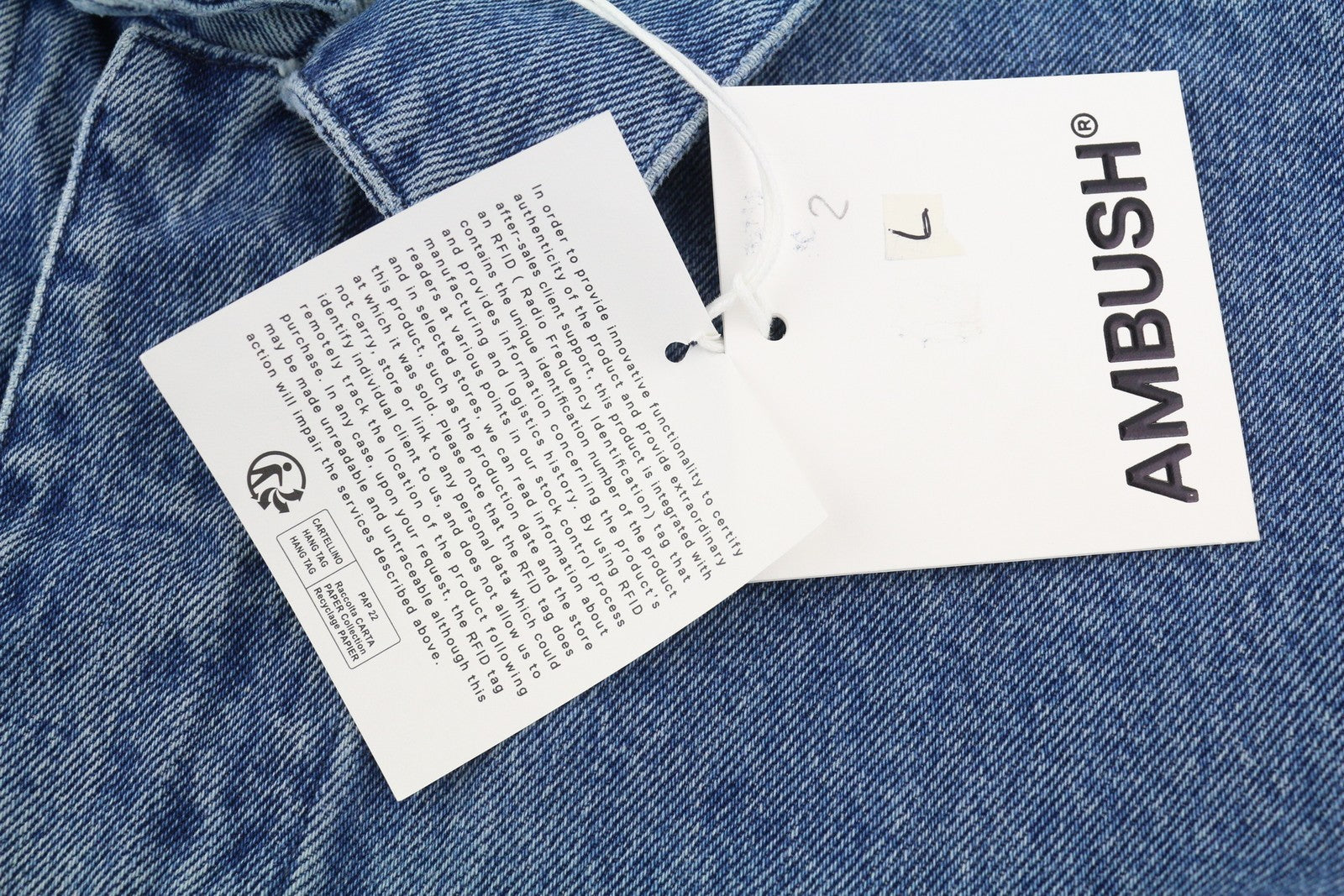 AMBUSH vyriška striukė L, džinso mėlyna, išblukusios kišenės, užsegamos, didelė, lengva, užtrauktuku 